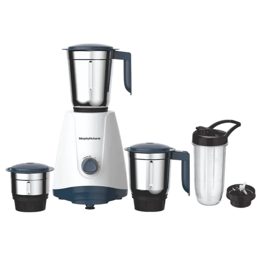 Morphy Richards Tresta Plus 500 Watt 4 Jars Mixer Grinder (18000 RPM, Hybrid Motor, White & Blue)