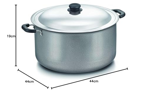 Prestige Omega Select Plus Non-Stick PFOA Free Biryani Pot with Stainless Steel Lid, 12 Litre