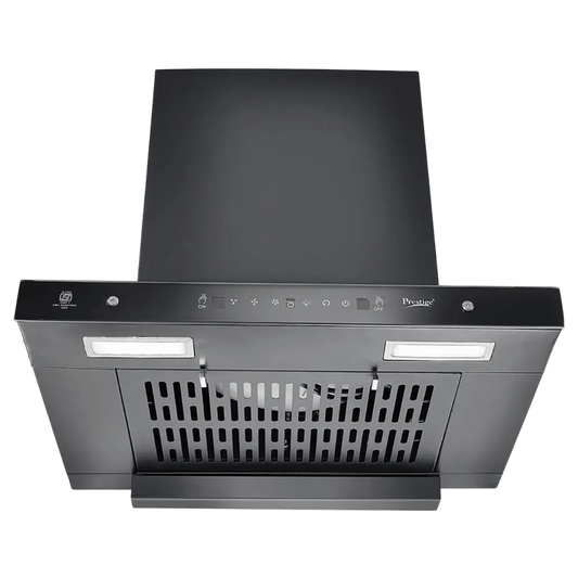 Prestige Edge 600 60cm 2038.81m3/hr Ducted Auto Clean Wall Mounted Chimney with Revolutionary Motion Sensor (Black)