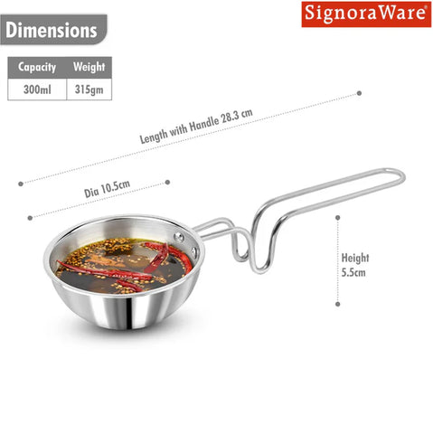 signoraware Artista Triply Tadka Pan U-Handle 9.5cm (300ml)