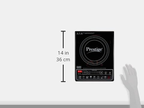 Prestige PIC 16.0 Plus 2000 Watts Induction Cooktop | 4KV Surge Protection | 8 Preset Indian Menu Option with Timer | Soft Touch Button | Easy to clean | Portable | Black |1Y Warranty | BIS