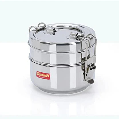 Stainless Steel Clip Tiffin – Durable Leak-Resistant Multi-Tier Lunch Box for Office & Travel