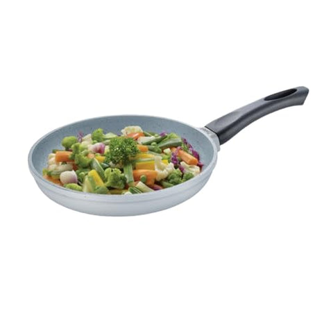 Prestige Ceraglide Die Cast Aluminium Ceramic Fry Pan 24cm/1.6L Grey|3 Layer Easy Release Coating|Works on Gas & Induction|Extra Thick Heavy Base|Stain Resistant|Cool Touch Handle|1 Year Warranty