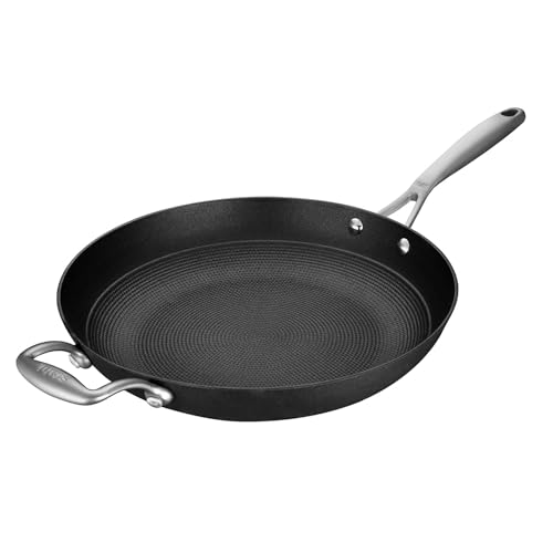 Stahl Blacksmith Hybrid Cast Iron Frypan with Side Handle Without lid, 8428, 28 cm, 2.3 Liters