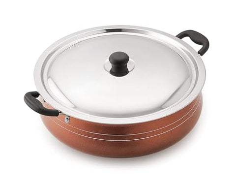 SONU Elite Series Plain IB Gravy Pots - 2.6MM Thickness, 6800ML Capacity | Non-Stick Cookware for Healthy & Effortless Cooking | Ideal for Small to Medium-Sized Families