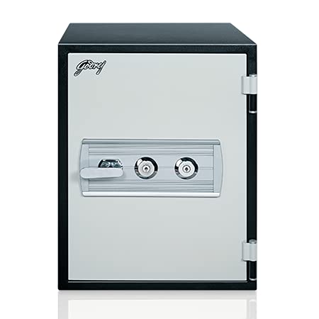 Godrej Security Solutions Safire Mechanical Home Locker - 40L (Black & Silver, Vertical)