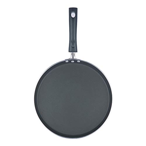 Vinod Zest Aluminium Non Stick Dosa Omni Tawa - 30cm | 3mm Extra Thick | 3 Layer Ceramic Coat | Bakelite Handle | Toxin Free | Gas Base - 1 Year Warranty