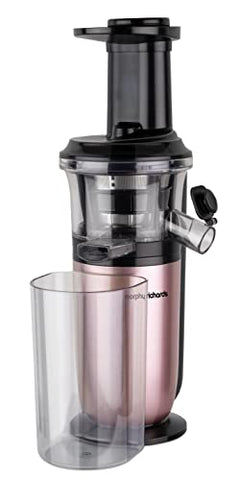 Morphy Richards Kenzo Cold Press Slow Juicer, 150 Watts Powerful Dc Motor, 60 Rpm Speed, With Stainless Steel Filter And Rev Button, Rose Gold, 150 Watts