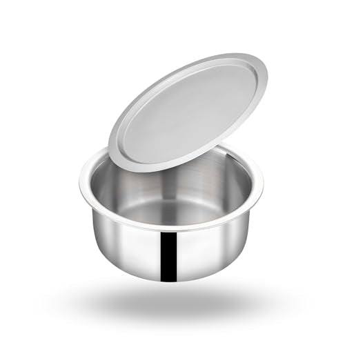 Zira 18 cm Triply Stainless Steel Tope/Patila with Lid – 2.25 L