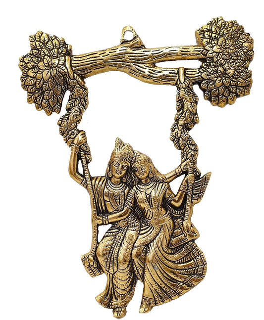 Metal Wall Hanging Radha Krishna Jhula Swings
