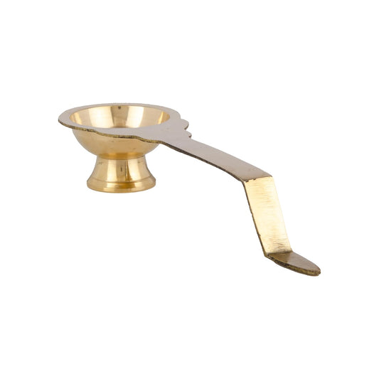 Traditional Golchi Brass Arati Diya| Antique Finish Pooja Aarti Deep Brass Table Diya