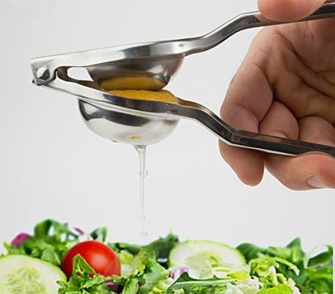 Tapsi Stainless Steel Lemon Squeezer 2 in 1 | Heavy-Duty Hand Press Citrus Juicer for Kitchen