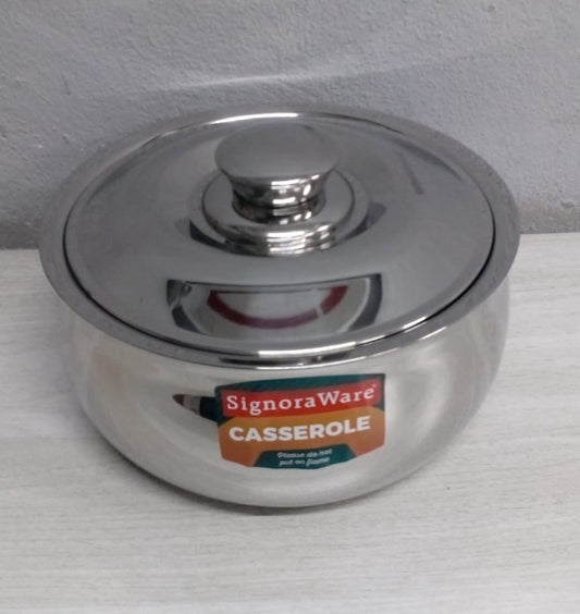 Signora Ware Stainless Steel Hot Delight Casserole 1500ml