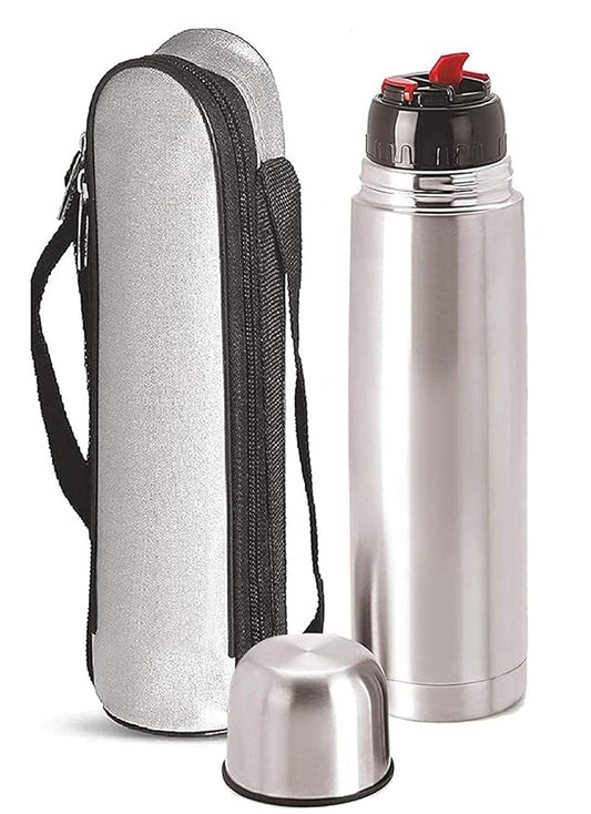 nanobot SS Thermax Double Layer 24 Hours Hot/Cold Vacum Insulated Water Bottle 1000 ml Steel Flask