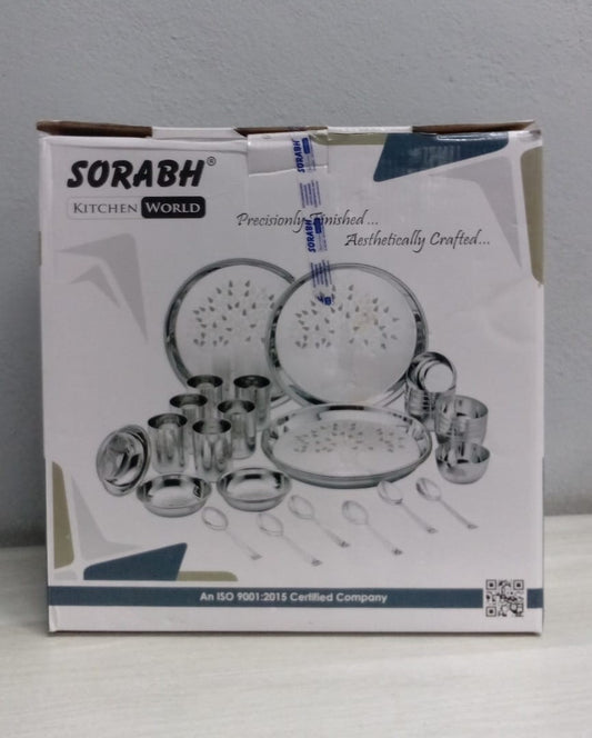 Sorabh Stainless Steel (16 Pcs) Kitchen Set Laser