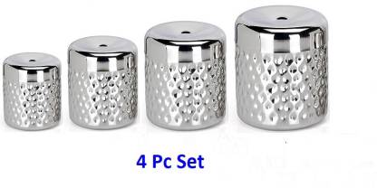 Semora Stainless Steel Tea Coffee & Sugar Container - 100 ml, 125 ml, 150 ml, 200 ml  (Pack of 4, Silver)