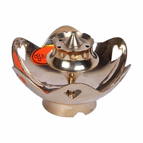 Brass Jyot Diya for Pooja Lotus Stand Diya Navratri/ Navratri