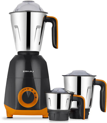 Bajaj Amber Ninja Series QuartzMax Mixer Grinder | 750W Powerful Motor | 3 Jars | Heavy-Duty Grinding and Blending – White