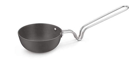 Wonderchef Hard Anodized Large Aluminium Tadka Pan | 11cm, Black