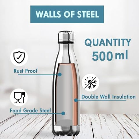 SEMORA SS PureFlow Hot & Cold/Vacuum Insulated Water Bottle 500ml