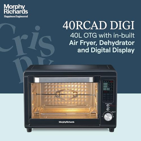Morphy Richards Digital OTG|Capacity - 40 Litre with 13 Preset Menu|Rotisserie,Convection,In-Built Air-Fryer & Dehydrator Function|2-Yr Warranty