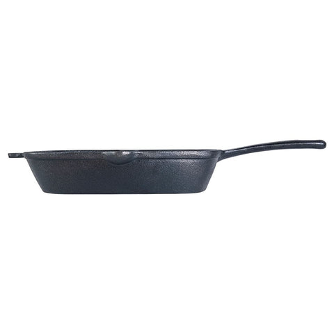 Wonderchef Forza Cast-Iron Grill Pan, Pre-Seasoned Cookware, Induction Friendly, 26cm, 3.8mm With Lifetime Exchange Warranty (Black)