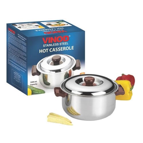 Vinod Stainless Steel Hot Casserole 6500ml - Insulated Food Warmer