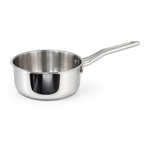 Triply Saucepan, 18cm Diameter, Induction Base, Gas Stove Compatible, Non Toxic Milkpot