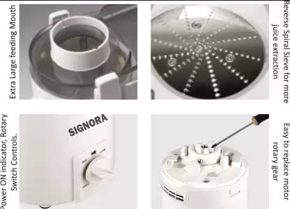 Signora Supermatic plus (juicer, mixer, grinder) 940 Juicer Mixer Grinder (2 Jars, White, Silver)