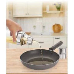 Mazda Stainless Steel and Acrylic Oil Dispenser & Pourer – 1000ml Transparent Oil Container