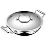 Bergner Argent Tri-Ply 22 cm / 2.8 L Stainless Steel Deep Kadai with Stainless Steel Lid, 2.5mm Thickness - Induction Bottom BGIN-1542