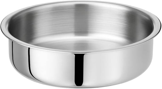 Solitaire 10273 Triply Langdi 28cm with Lid - Induction Base, Silver