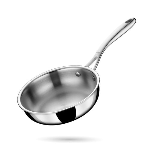 Stahl Triply Stainless Steel Artisan Frying Pan 0.6 L, 16 cm, Without Lid, Induction Base