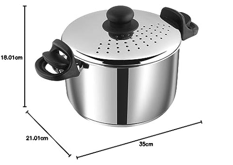 Vinod 4 Litre Stainless Steel Rice Pot | 3-Layer SAS Bottom