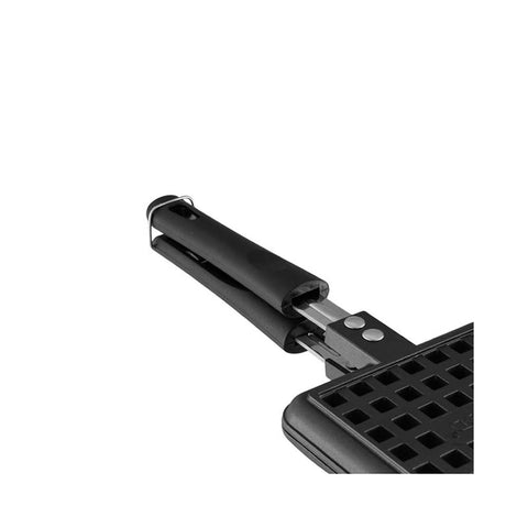 Vinod Zest Die-Cast Aluminium Stick-Free Waffle Maker – Waffle Pan & Pancake Maker | Gas Stove Compatible | Durable 3-Layer Coating | Scratch-Resistant Surface | 1-Year Warranty | Black