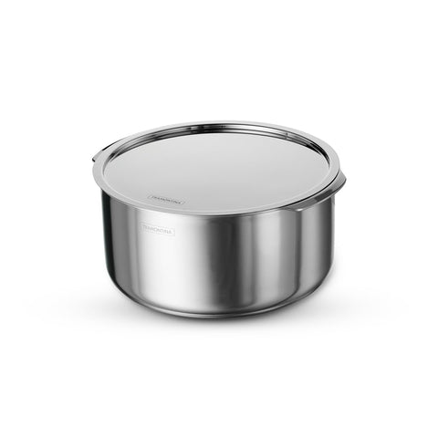 Tramontina Aeion Triply 24cm / 5.3L Tope with SS 304 Lid | Healthy Non Toxic | Extended Grip | Bhagona | Tapeli | Patila | for Boiling Milk/Water | NSF Certified | 10 Year Warranty