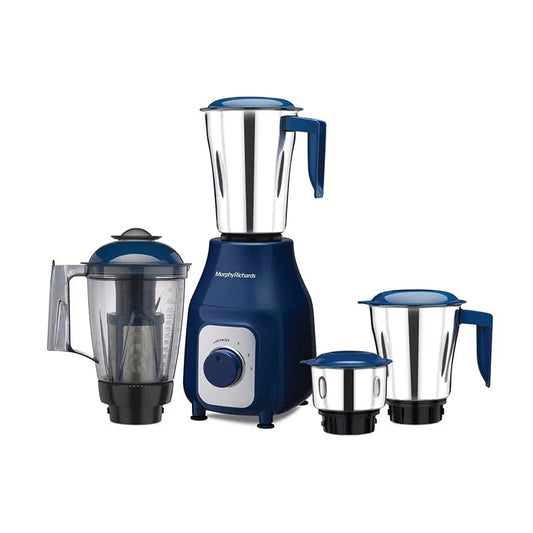 Morphy Richards TetraBlend 750W Mixer Grinder with 4 Jars (Blue & Chrome) – Juicer, Chutney, Dry/Wet, Liquidizing Jar | Overload Protection | 3-Speed Control | 2-Year Warranty