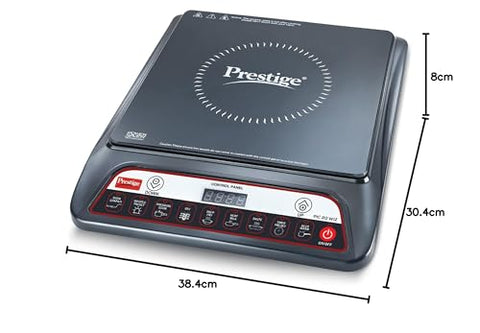 Prestige PIC 20 WIZ 1600W Induction Cooktop(Black, Automatic Whistle Counter, Indian Menu Option)