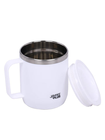 Jaypee Plus KOFE Insulated Cofee Mug Unbreakable Insulated Stainless Steel Tea Cup, Coffee Mug Milk Mug White 300 ml