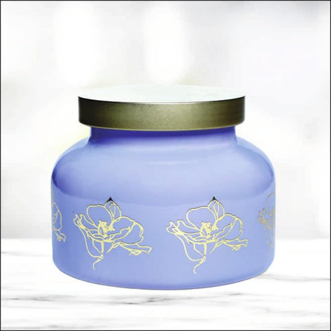 Yera Set of 2 Viviana Glass Jars(760ml) | Containers with Luxurious Metallic Lids, Adorned with Opulent Golden Foil Print | Lavender