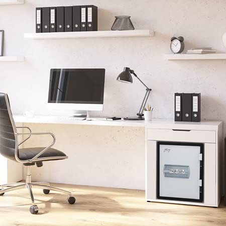 Godrej Security Solutions Safire Mechanical Home Locker - 40L (Black & Silver, Vertical)