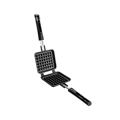 Vinod Zest Die-Cast Aluminium Stick-Free Waffle Maker – Waffle Pan & Pancake Maker | Gas Stove Compatible | Durable 3-Layer Coating | Scratch-Resistant Surface | 1-Year Warranty | Black