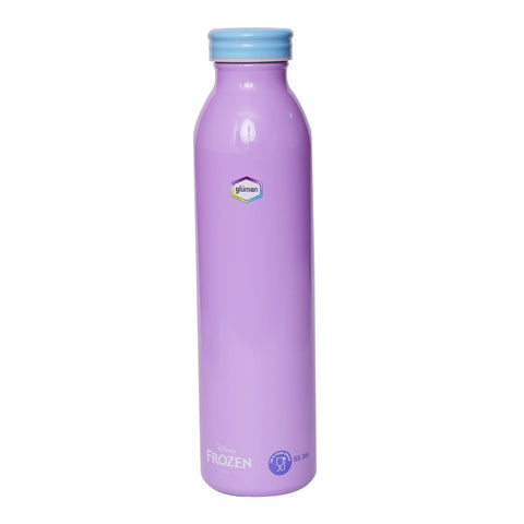 Gluman School Water Bottle for Girls | Insulated School Kids Bottle with Inner Steel | Disney Elegante Frozen Water Bottle for School Kids | Leak Proof | Food Grade | Hot & Cold | 650 ml