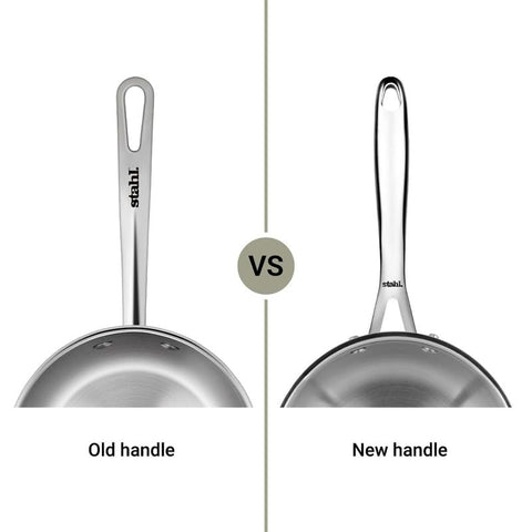 Stahl Triply Stainless Steel Artisan Frying Pan 0.9 L, 18 cm, Without Lid, Induction Base