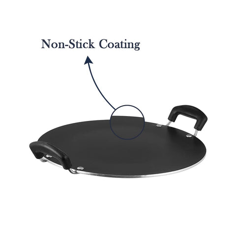 Vinod Zest 31.5cm Non Stick Pathri Tawa | 5mm Thick Base