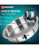 Stainless Steel Lagdi with SS Lid, 26cm - Heavy Gauge Induction Base