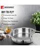 Stainless Steel Lagdi with SS Lid, 26cm - Heavy Gauge Induction Base