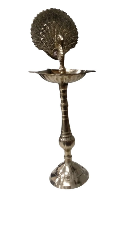 Brass Asha More Long Stand Deep| Diya Brass (Pack of 2) Table Diya