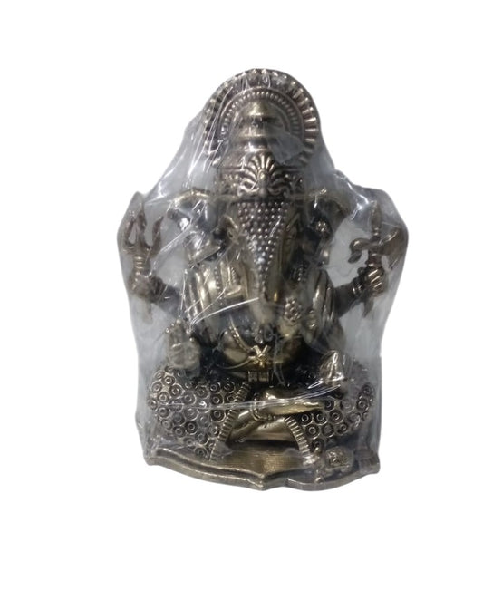 3D Brass Ganesh Sitting