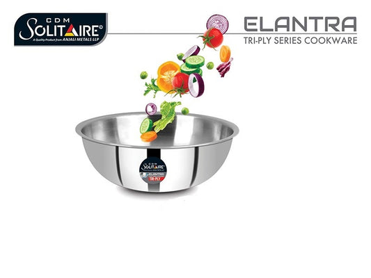 Triply Elantra Tasra Witout Lid Heavy Botton Tasla 4 L capacity 28 cm